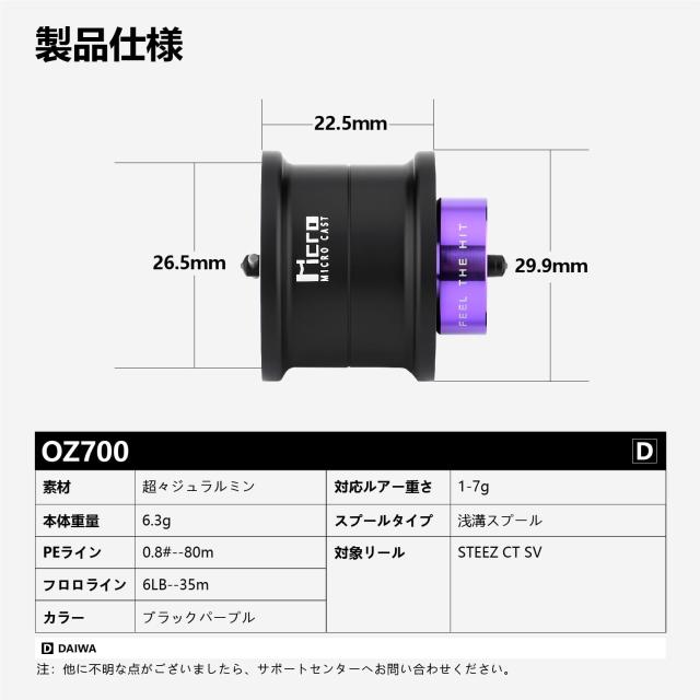 ゴメクサス スティーズ CT 専用 スプール ベイトリール スプール スティーズ 交換用 スプール 左右兼用 1.5g 軽量ルアー対応 遠投性能ア