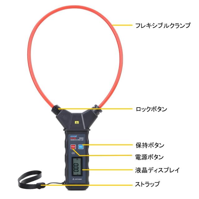 EITAI電気計器 フレキシブルクランプメーター AC 0.00A~9999A メーカー
