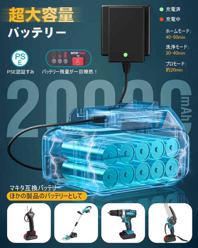 2024初登場・第３世代 高圧洗浄機 コードレス BOOMAX 充電式 8MPa圧力 20000mAh 最大噴射距離12M 3段階噴射モード  噴射水量8L/min マキの通販はau PAY マーケット - Ｅ４Ｌｉｆｅ | au PAY マーケット－通販サイト