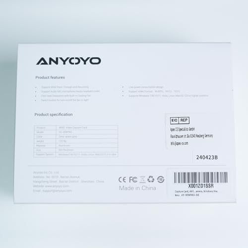 ANYOYO HDMI キャプチャーボード 4K 60FPS HDR ＆ VRRキャプチャー