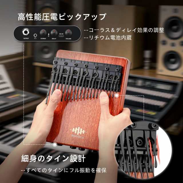 MOOZICA 36キー カリンバ ピアノ配列 EQXシリーズ 半音階 二段の