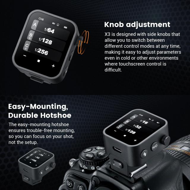 技適マーク GODOX X3-N X3 N X3N 送信機 TTL 2.4G ワイヤレス フラッシュ トリガー Nikon用 高速同期 TTL オート/マニュアル/マルチフラ
