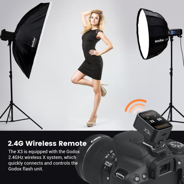GODOX X3C X3-C 送信機 TTL 2.4G ワイヤレス フラッシュ トリガー Canon用 高速同期 TTL オート/マニュアル/マルチフラッシュ X3 キャノ