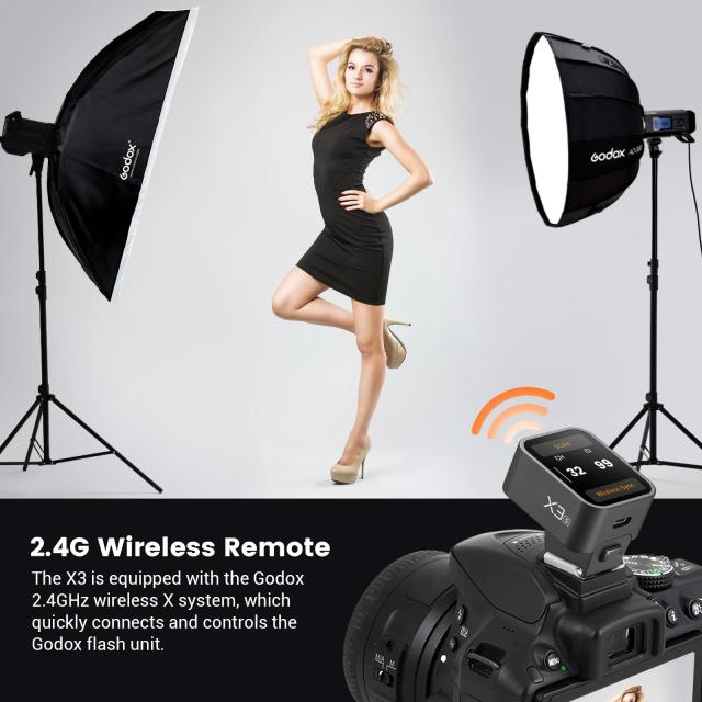 技適マーク GODOX X3S X3-S フラッシュ トリガー 送信機 TTL 2.4G ワイヤレス 高速同期 TTL オート/マニュアル/マルチフラッシュ X3 送信