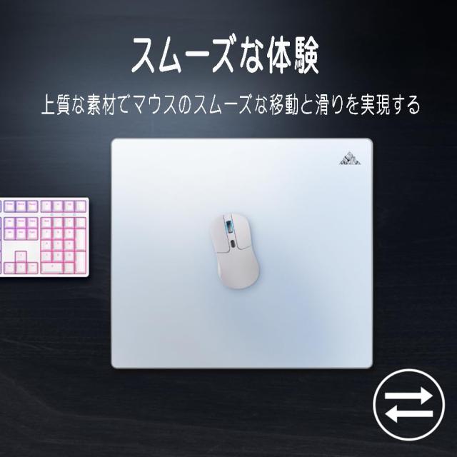 Lovicool ゲーミングガラスマウスパッド 滑り止め 耐久性強い FPS