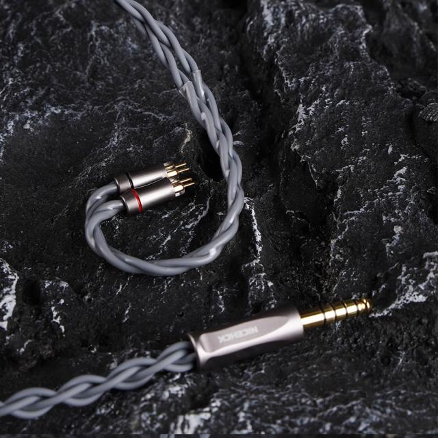 NICEHCK 1950saga イヤホンリケーブル 0.78mm 2Pin 4.4mm バランス 超高純度プレス単結晶銅OCC イヤホンアップグレードケーブル 交換用