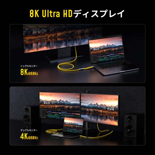 USB4 ケーブルセット、AOHI 240W Future 4 in 1 USB C-USB C ケーブル【PD3.1急速充電/40 Gbps データ転送】iPhone 15/Galaxy/MacBook Prの通販は