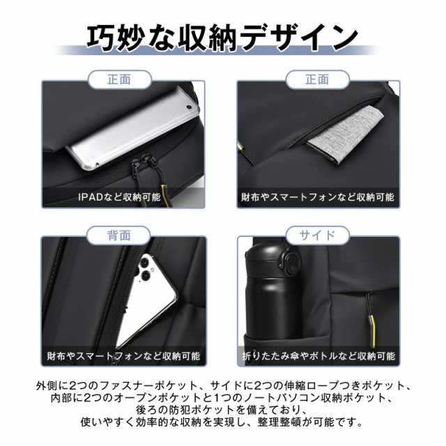 [OFAMOUS] リュック メンズ ビジネスリュック 15.6インチ PCリュック リックサック 大容量 撥水性 A4収納可 通勤 バックパック 軽量 薄型の通販は