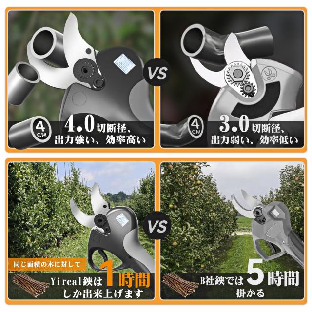 電動剪定バサミ 【山本造園会社監修】 2024年新モデル PSE取得