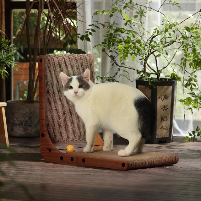 FUKUMARU 猫用L字型スクラッチャー 小型 猫 猫用 爪とぎ 爪研ぎ