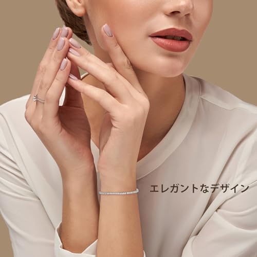 KRKC＆CO 2mm テニスブレスレット レディース ブレスレット S925