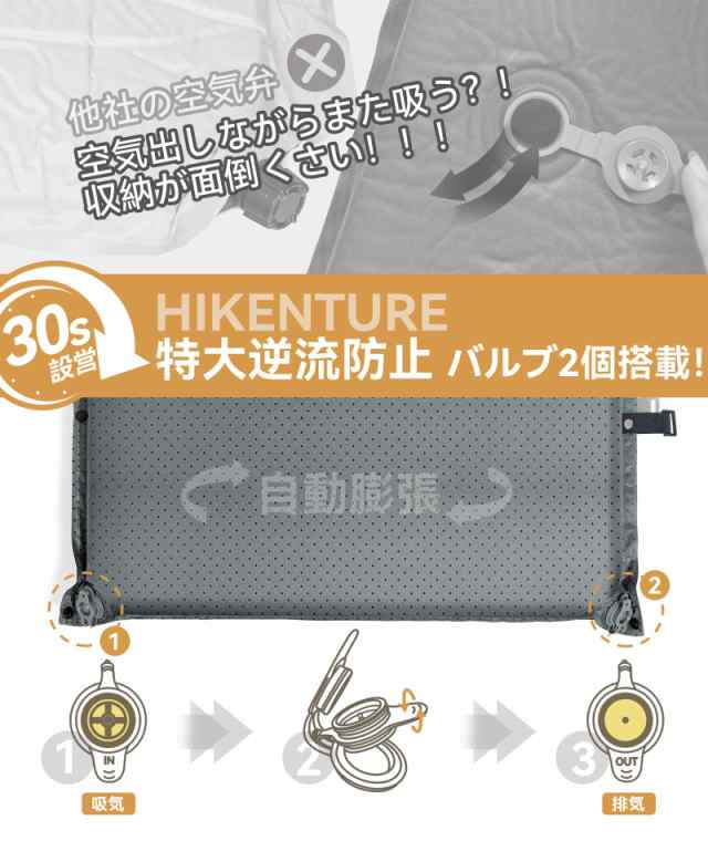 Amazon.co.jp: HIKENTURE インフレーターマット【2WAY逆流防止弁