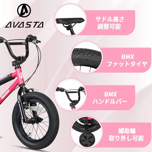 AVASTA】Gemini 16インチ子供用BMX自転車 かっこいい街乗りBMX