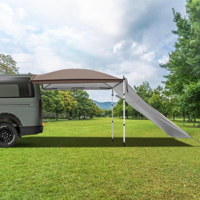 GOTIDY カーサイドタープ ワンタッチ 車 タープ　テンションポール　伸縮版 GOTIDYカーサイドタープ ワンタッチ 車 タープ テンションポール伸縮版