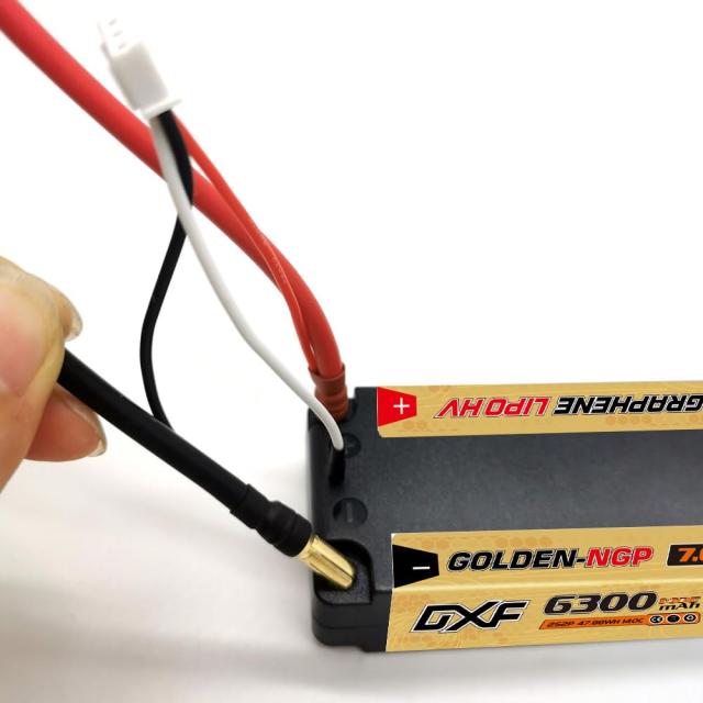 DXF 2PCS 2S 7.6V 140C 6300mAh HV ハードケースRC リポバッテリー