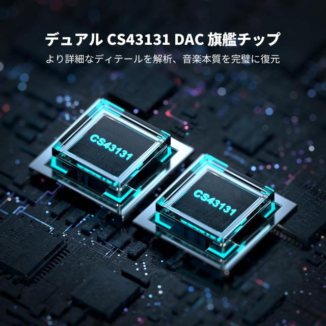 Fosi Audio DS2 USB C to AUX ヘッドホンアンプ DAC ドングル 3.5mmジャック オーディオ ポータブルアンプ デュアル出力 DSD256 4.4mm バ