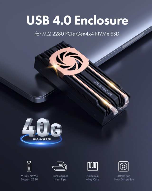 USB4 40Gbps超高速】GRAUGEAR USB 4.0 NVMe M.2 SSD 外付けケース Thunderbolt 4/3対応 USB4  SSD ケース アルミ製M.2 SSD 外付け エンの通販はau PAY マーケット - Litlulu Meena | au PAY  マーケット－通販サイト