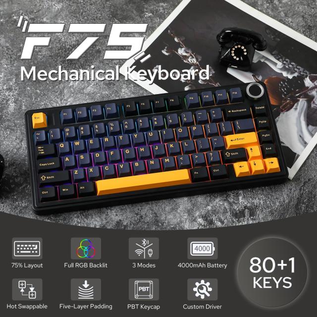 EPOMAKER x Aula F75 ゲーミングキーボード ガスケット EPOMAKER x Aula F75 ゲーミングキーボード ガスケット