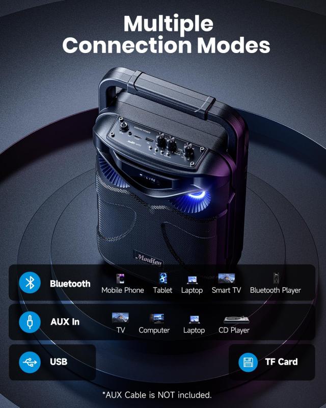 Moukey ワイヤレスマイク スピーカーセット PAセット 軽量 6.5インチ