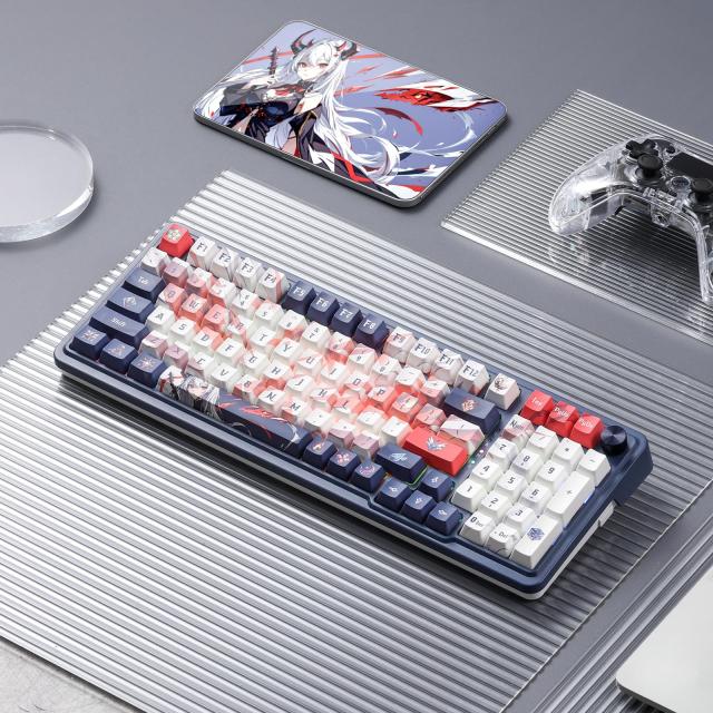 Redragon K686 PRO SE 98ワイヤレスガスケットrgbゲーミングキーボードのキー,3モードのアニメメカニカルキーボードw/ホットスワップソケ_8