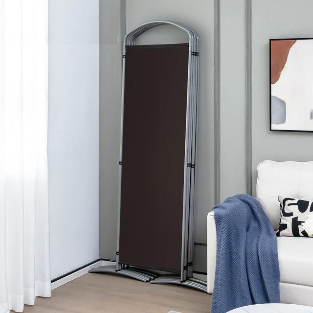 167    小型衝立て COSTWAY 間仕切り パーテーション 6連 幅331cm 高さ188cm