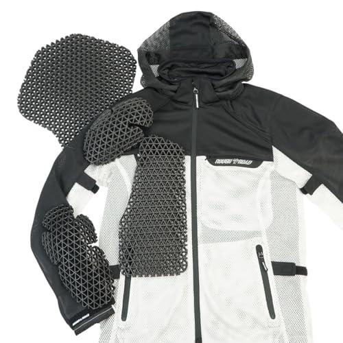 ラフアンドロード(ROUGH＆ROAD) バイク用 ダイレクトエアメッシュパーカーFP ブラック/プラチナシルバー M RR7352BK/SV2