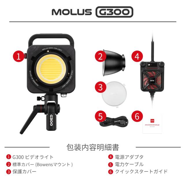 公式旗艦店] ZHIYUN MOLUS G300 300WLEDビデオライト 最大500Wの撮影用