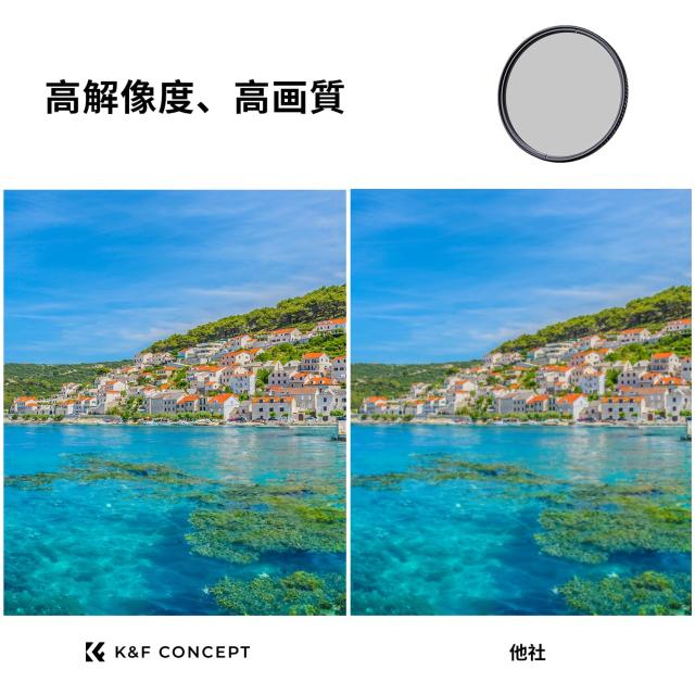 K＆F Concept 95mm True Color CPLフィルター 黄色被り解消可能 コントラスト 反射調整 偏光フィルター 両面28層コーティング_4
