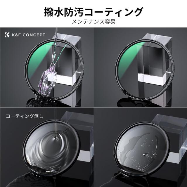 K＆F Concept 95mm True Color CPLフィルター 黄色被り解消可能 コントラスト 反射調整 偏光フィルター 両面28層コーティング_5
