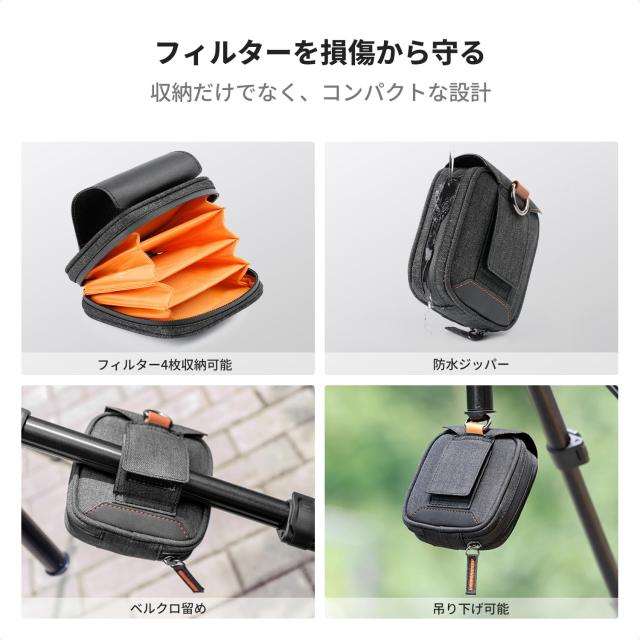 K＆F Concept 40.5mm 磁気アダプターリング+GND8+ND8+ND64+ND1000 5点セット NDフィルター ハーフNDフィルター 磁気吸着 装着便利 フィル