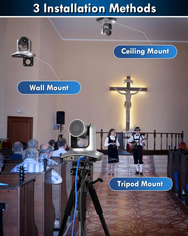 Chameye 4K PTZ カメラ 20x 光学ズーム PTZカメラ 4K USB3.0/HDMI/LAN