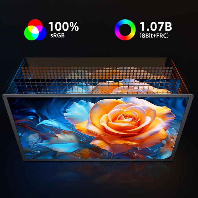 4k QLED モバイルモニター Newsoul 18.4インチ大画面 ポータブルディスプレイ 横置き縦置き サブモニター 75mm標準VESA PCモニター 持ち_3