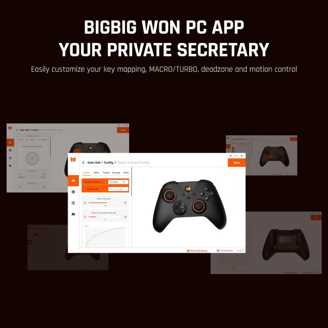 コントローラー、BIGBIG WON Gale Hall PCコントローラー、モーションコントロール、ホールジョイスティック＆トリガー、3ペアのサムステ_6