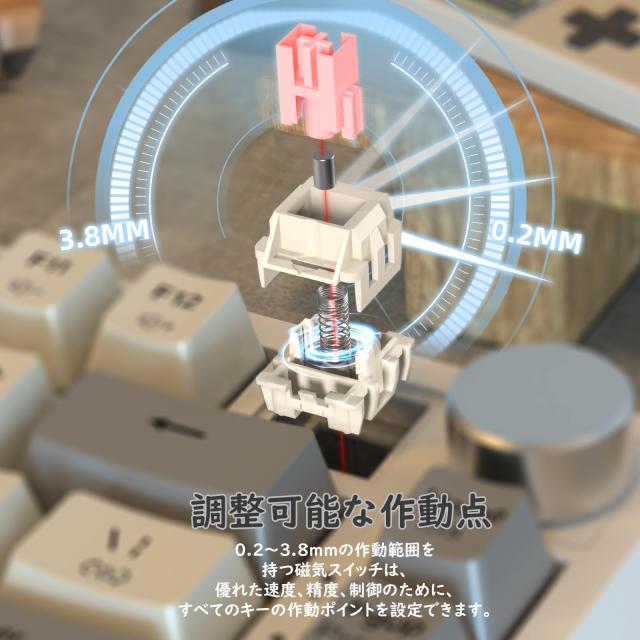 ATTACK SHARK K85 75％ラピッドトリガー ゲーミングキーボード 磁気スイッチ ガスケットマウント ホットスワップ対応 アンチゴースト PBT_2