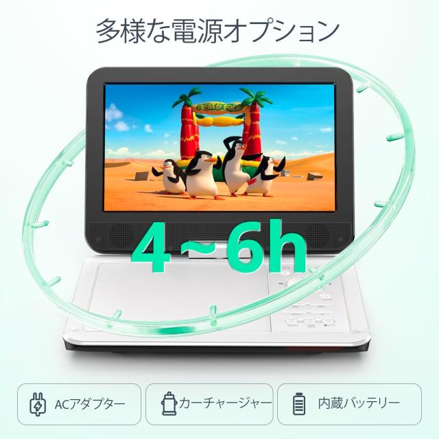 【新登場】 YOTON ポータブルDVDプレーヤー 12.5インチ、10.5インチLCD 4~6時間再生 充電式バッテリー内蔵 地域制限なし メモリー再生 27 新登場】 YOTON ポータブルDVDプレーヤー 12.5インチ、10.5インチLCD 4