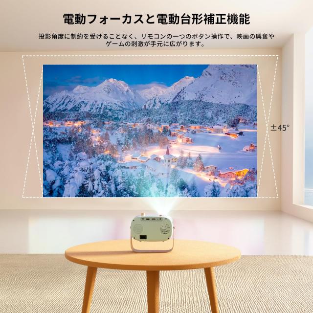 2024年新登場】Sawcnreo プロジェクター 天井投影 小型家庭用