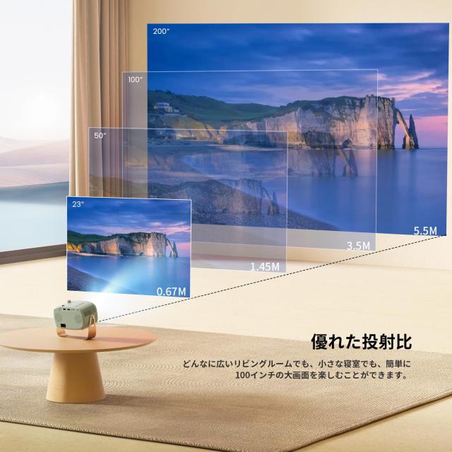 Sawcnreo 天井プロジェクター小型家庭用 360回転 16000L 双方向 Amazon | 【2025年新登場】Sawcnreo プロジェクター 天井投影