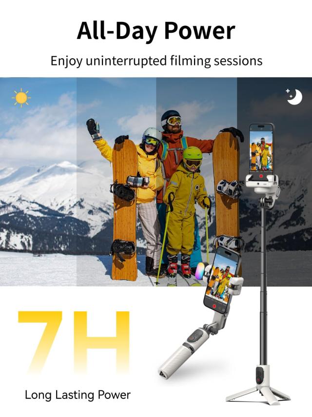 AOCHUAN iPhone用ジンバルスタビライザー、TiK Tok YouTubeビデオ録画