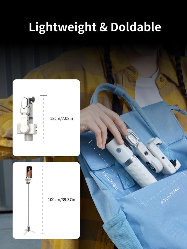 AOCHUAN iPhone用ジンバルスタビライザー、TiK Tok YouTubeビデオ録画