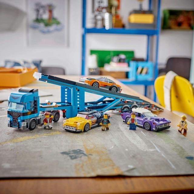 レゴ(LEGO) シティ スポーツカー輸送車 おもちゃ 玩具 誕生日 プレゼント ブロック 男の子 女の子 子供 7歳 8歳 9歳 小学生 乗り物 車 ミ_9