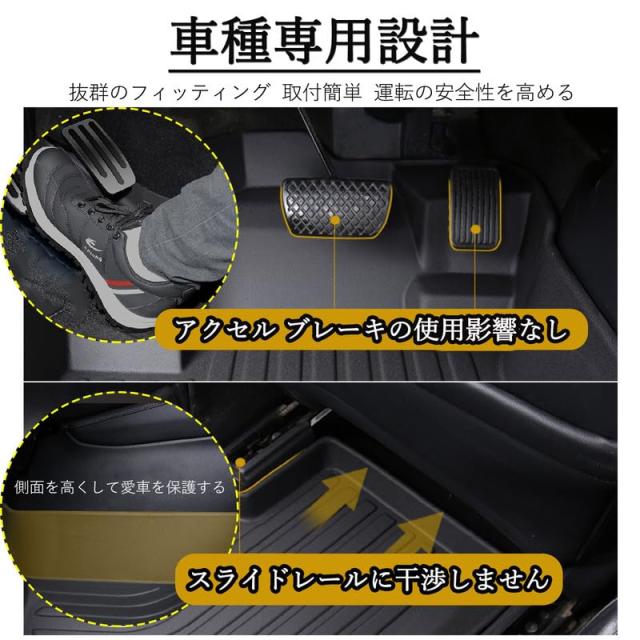 日産 ノート E13/ノート オーラ FE13系 3Dフロアマット ノート E13系 フロアマット NISSAN NOTE AURA FE13 SFNE13 TPE素材 防水仕様 耐汚_4