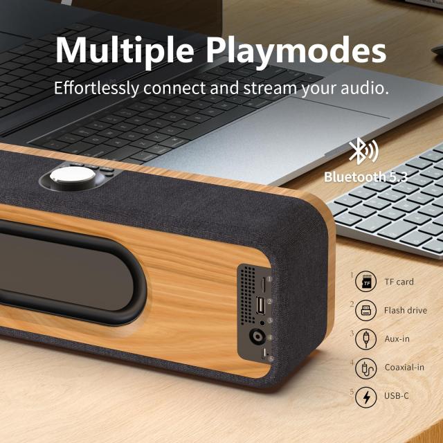 【寿司さま専用】DOSS SoundBoxH200 Bluetoothスピーカー DOSS SoundBox H200 Bluetooth スピーカー 竹製 50Wパワフルな