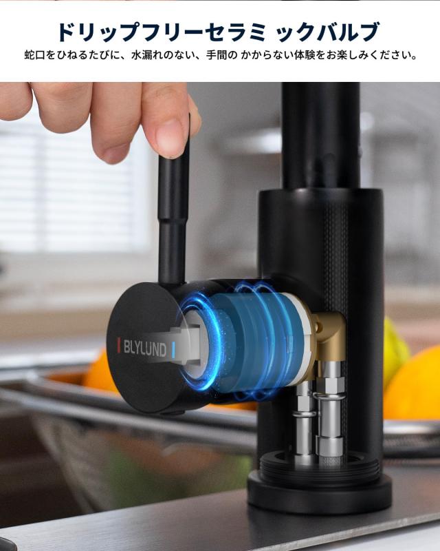 BLYLUND キッチン 水栓 ?SUS304ステンレス鋼混合水栓モダンシングルハンドルシングルホールキッチン蛇口引き出し式ホース360°回転節水の通販は BLYLUND キッチン 水栓 ?SUS304ステンレス鋼混合水栓モダンシングルハンドルシングルホールキッチン蛇口引き出し式ホース360°回転節水の通販は