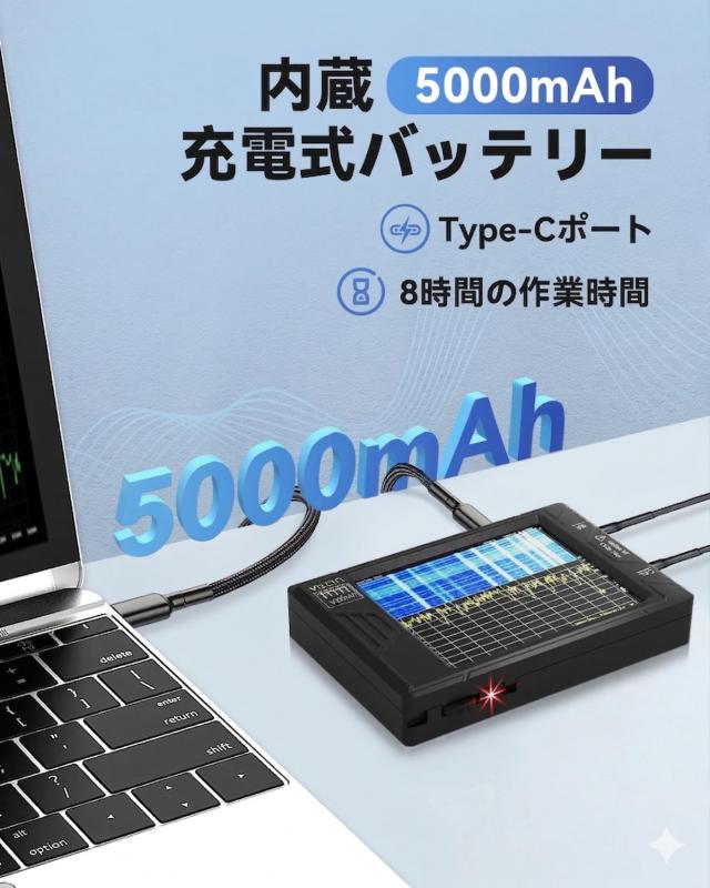 アンテナアナライザー スペクトラムアナライザ 100kHz-5.4GHz 4.0