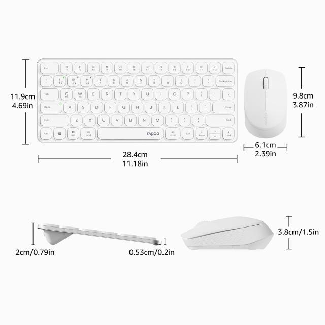 RAPOO 9010M ワイヤレス キーボード マウス セット 無線 Bluetooth 5.0