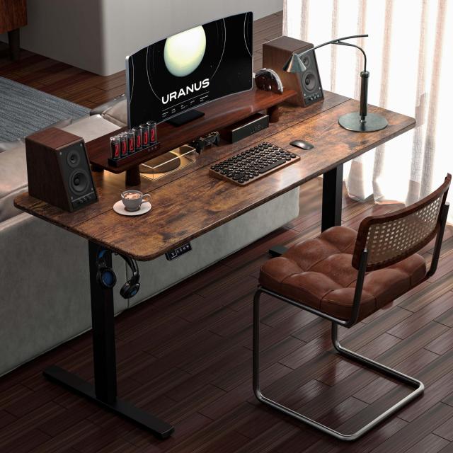 ERGOMAKER昇降デスク 110*60CM電動昇降デスク 高さ調節デスク 電動昇降式