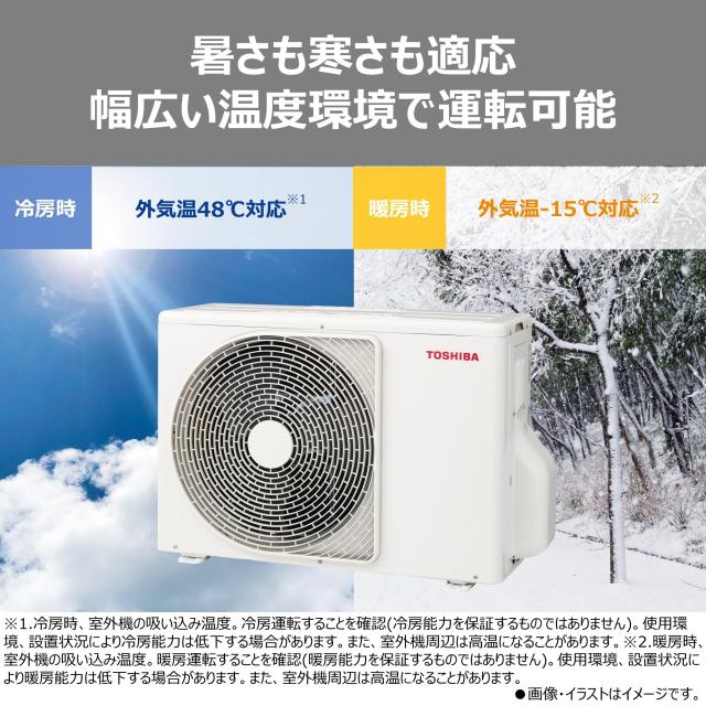 TOSHIBA(東芝) ルームエアコン 14畳用 4.0kW 冷暖房 静音 内部洗浄 内部乾燥 高さ25cm RAS-N401TE(W)