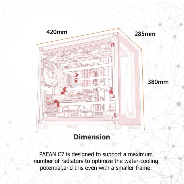 RAIJINTEK ライジンテック PCケース PAEAN C7 WHITE TG4 ATX対応 ミドルタワー型 強化ガラス デュアルチャンバー設計 12025ARGBファン4基_1