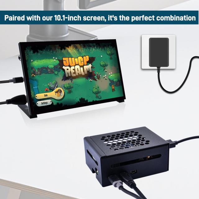 GeeekPi Raspberry Pi 5 ケース、PD 27W 電源付き | PCIe M.2 NVMe SSD