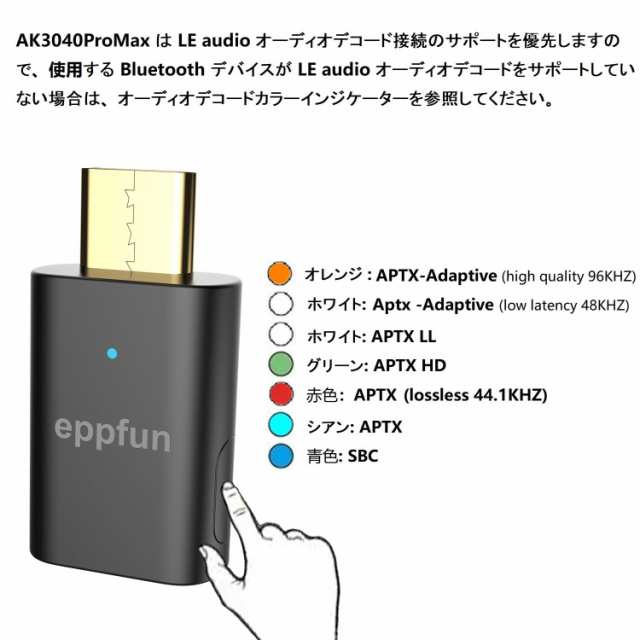 第3世代】eppfun Bluetooth 5.4 LE Audio USB-Cトランスミッター LC3/APTX  lossless/APTX-Adaptive/APTX HD/APTX LL対応 iphone15/Pro/の通販はau PAY マーケット -  みんなのSHOP | au PAY マーケット－通販サイト